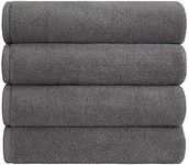 Pleasant Home Premium Bath Towels - 4 Pack | 100% Cotton, Soft & Long Lasting | Highly Absorbent 500 GSM - Large Towels - 70 x 140 cm (Grey)