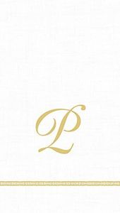 Entertaining with Caspari Monogram Initial P Paper Guest Napkins, Pack of 15