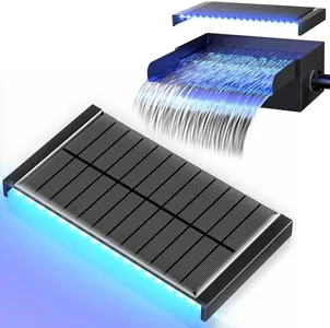 POPOSOAP Solar Light with Battery for 8" Pond Waterfall Spills, 200mm-L*110mm-W