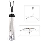 Archery Bow Stand Automatically Shut Recurve Compound Bows Holder Aluminium Alloy Bow Stand for Target Shooting Bow Support