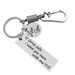 BAMALI Customize Galaxy Laser Engrave Drive Safe Keychain Gifts for Husband Boyfriend Valentine Friendship Day Anniversary New car Gifts Birthday Key Chain for Love (Love You)