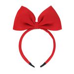 Bow Headband Headbands for Women Girls - Large Red Bow Headbands/Headwraps/Hairband/Headwear for Birthday Valentines Day Christmas Gifts Fashion Party Cosplay Costume Accessories Gifts Red 1 Pcs