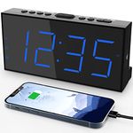 Alarm Clocks for Bedrooms,Digital Clock with 7.5''Large LED Display,Dual Alarms,USB Charging Port,5 Brightness,5 Volume,Big Snooze,12/24H&DST, Battery Backup, AC Powered Alarm Clock for Kids/Christmas