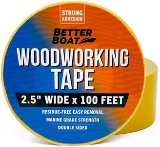 Better Boat Double Sided Tape for Woodworking and Tools, Heavy-Duty CNC and Acrylic Router Templates, Marine Grade Removable, 2.5" x 100ft