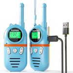 Walkie Talkies for Kids Rechargeable 2 Pack, 48 Hours Working Time 3 Miles Range 22 Channels 2 Way Radio, Birthday for Boys Girls, Family Games Outdoor Hiking Camping,3-12 Years Old Toys