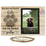 Pet Memorial Picture Frame for Pet Loss of Gift, Dog Remembrance Frame Dog or Cat with Sympathy Pet Tribute Keepsake, In Loving Memory Picture Frame With Pendant (Wood Color)