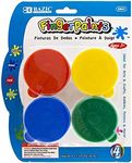 BAZIC Products Finger Paint Set Assorted Color 160ml, Non Toxic Painting Fun Art Supplies, DIY Craft Activity for Kids at School Home Age 3+ (4/Pack), 24-Packs