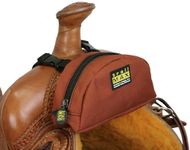 TrailMax Original Pommel Pocket Saddlebag for Western & Endurance Saddles; Cellphone Saddle Horn Bag; Saddle Bag for Horses; Trail Riding Cellphone Pommel Pocket; Rust