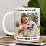 KivStar giftOnn Mug with Photo White Ceramic Cup Customized/Personalized with Picture, Text, Quotes, Name Gift for Birthday, Anniversary, Valentine's Day- 325 ML, White