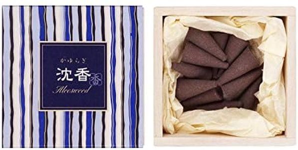 Nippon Kodo Itchuragi Agarwood Cones, 12 Pieces, Includes Incense, Single Item, White, 12 Pieces
