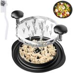 Chicken Shredder,HomoySemony 9.8" Visible Chicken Shredder Tool Twist Large with Brush,Meat Shredder with Non-Skid Base, Ergonomic Handle, BPA Free,Dishwash Safe, Pork Beef Chicken(BLACK)