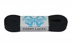 Derby Laces Solid Black - Flat, 10m