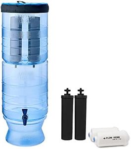 Berkey Light Gravity-Fed Water Filter with 2 Black Berkey Elements and 2 Berkey PF-2 Fluoride and Arsenic Reduction Elements