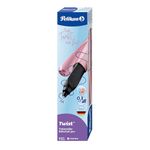 Pelikan Twist Pink Rollerball Pen, blue ink, ergonomic, inc 2 x rollerball cartridges