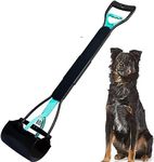 ienjoyed 32" Tall Pooper Scooper, Large Pooper Scooper for Dogs Heavy Duty, Dog Pooper Scooper with Long Handle & High Strength Durable Spring, Foldable Dog Poop Pick Up (Bottom Seamless)