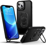 Shields Up for iPhone 13 Pro Max Case with Stand, Phone Case Clear with Double Ring Holder [Adjustable & Foldable] Shockproof Protective Matte Cover for iPhone 13 Pro Max 6.7 inch - Frosted Black