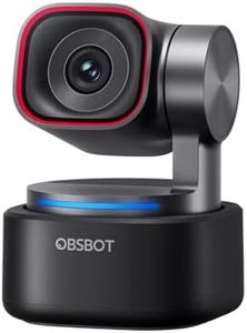 OBSBOT Tiny 3 AI-Powered Spatial Audio 4K Webcam, AI Tracking PTZ Camera with 1/1.28" Sensor, Tri-Mic, Voice & Gesture Control, 120FPS, HDR, Web Cam for PC, Laptop, Streaming, Meeting, Zoom, Teams