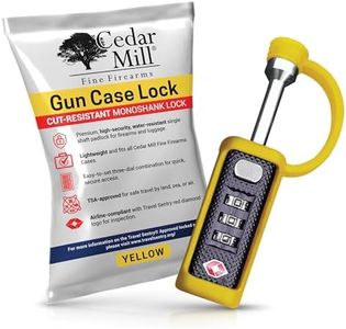 Cedar Mill TSA Approved Gun Case Lock – Durable, Cut-Resistant Security TSA Locks for Gun Case, Pistol Case, Revolver Gun Case or Firearms – Child-Safe Trigger Locks for Rifles and Shotguns