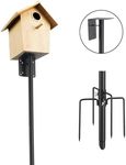 HOME RIGHT Bird House Pole 184cm, Bird Nesting Box Hanging Pole Heavy Duty, Adjustable Bird Feeder Pole for Outdoor, Yard, Park, Black