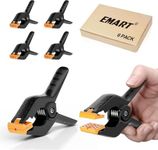 EMART Spring Backdrop Clamps - 4.5 inch - Large Heavy Duty Photography Clips Clamps for Photography Studio Woodworking Background Stand 6 Pack