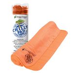 FROGG TOGGS unisex adult Original Towel, Longer than Microfiber Towels, Biodegradable Chilly Pad Instant Cooling Towel Perfect For Use Anytime You Sweat 33x13, Hivis Orange, 33x13 US