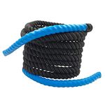 Aoneky Kids Battle Ropes - Fitness Exercise Training Rope for Boys Girls Body Strength Workout - 0.8in Dia 25FT Length (Black, 25 ft)