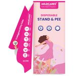 Mildcares Stand and Pee Disposable Urination Device For Women (Pack of 1, 10 Units) | Female Urinal Pee Funnel | Leak-Proof | For Pregnant Women | For Public Toilets, Outdoor, Travel, Camping & Hiking