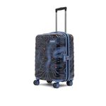 uppercase Topo (Small) 56Cms, Hardsided Cabin Trolley Bag, Printed Luggage, 8 Wheel Spinner Sustainable Travel Bag with TSA Lock & Anti-Theft Zippers, 2000 Days Warranty (Black)