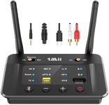 1Mii[Upgraded]B03S Bluetooth 5.3 Transmitter Receiver, USB Drive, aptX Adaptive/Low Latency Bluetooth Audio Adapter w/Audiophile DAC Chip for TV to Headphones, Dual Link,Long Range,Digital Optical,RCA