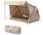 Naturehike 2 Person Canvas Tent, Breathable 4 Season Tent, Glamping Cotton Tent, Large Canvas Tent for Camping