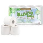 RVs, Boats & Home 100% Bamboo Toilet Paper by Nature's Call - 2-Ply, Soft, Strong, Tank Safe & Quick Dissolve Camper Toilet Tissue - Marine, Camping & Travel Toilet Paper - FSC Certified (8 Rolls)