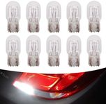 Crynod Pack-10 T20 1891/7443 Car Brake Lights Bulb, Waterproof Double-wire Vehicle Turn Signal Light Bulbs Replacement Kit, Universal Automotive Lighting Accessories for Truck SUV Car (White Light)