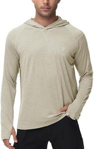 Roadbox Mens UPF 50+ Fishing Shirts, Long Sleeve UV Sun Hoodie, Hiking Running Swim Athletic Workout Shirt