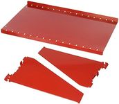 Wall Control Pegboard Shelf 9in Deep Pegboard Shelf Assembly for Wall Control Pegboard and Slotted Tool Board – Red