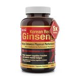 Herba Korean Red Ginseng Extract – 120 Capsules | 2500mg Equivalent - 5:1 Extract From 500mg | 7% Ginsenoside Panax Ginseng Supplement | Red Ginseng Root to Support Energy & Stress | 4 Months Supply