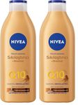NIVEA Q10 Firming Plus Radiance Gradual Tan (400 ml), Firming Cream with Q10, Supports a Gradual Tan, Tanning Moisturiser for a Sun-Kissed Radiant Glow (Pack of 2)