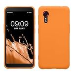 kwmobile Case Compatible with Samsung Galaxy Xcover 5 Case - Soft Slim Protective TPU Silicone Cover - Fruity Orange