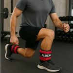 10Club Leg Weights 4 Kg (2kg x 2) Weight Band - Wrist/Ankle Weights for Home Gym - Weight Cuff Set for Physiotherapy - Hand Exercise Equipment for Physiotherapy