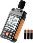 TopTes Decibel Meter, TS-501A Sound Level Meter with 2.25” Backlight LCD Screen, Portable SPL Meter with A Weighted, Range 30-130dB, Data Hold, MAX/MIN, Use for Home, Noisy Neighbor, Factory - Orange