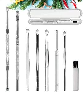 Ear Pick Ear Curette Earwax Pick Removal Tool Kit 8 Pcs, Stainless Steel Ear Hygiene Care Sets with Storage Box
