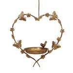 Bird Feeder Dish Hanging Heart Butterfly Anniversary Autumn Gardening Gift