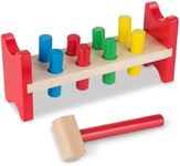 Melissa & Doug Deluxe Wooden Pound-A-Peg Toy With Hammer