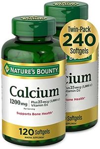 Natures Bounty Calcium 1200 mg + D Twin Pack, 120 Softgels 240 Counts 19961