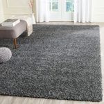 STARAR Decor Modern Fluffy Fur Rug & Polyester Shaggy Anti Slip Carpet for Living Room, Carpet for Kids Room, Kitchen, Hall, and Cabins (3x5 Feet, Grey)