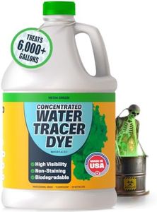 Green Water Tracing Dye for Leak Detection in Septic, Sewer, Drains & Pools | Fluorescent UV Glow — Non-Staining Concentrate Treats 6,000+ Gallons — Safe for Septic Tanks, Pools, Drains & Toilets, 64oz