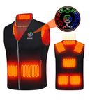 DOACE Heated Vest for Men & Women, Smart heated Jacket, Battery Not Included, Black, XX-Large