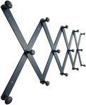 SKOLOO Large Hat Rack for Wall, Wooden Accordion Wall Hanger, Modern, Expandable Coat Hooks, Hat Display Rack for Home, Office, and Studio, 14 Peg, Grey