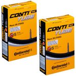 Continental Race 28 700x20-25c Bicycle Inner Tubes - 42mm Long Presta Valve - 2 Pack