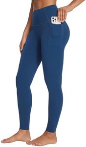 baleaf Freeleaf Women's Workout Leggings with Pockets 7/8 Yoga Pants High Waisted Tummy Control Athletic Gym Leggings Gibraltar Sea L-2XL