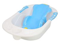 ODELEE Baby Anti Slip Big Plastic Bathtub for Toddlers Bathroom Supplies Non Slip Suction for Bathing Baby Shower Bubble Bath Tub (BathtubSling_Blue, Blue)